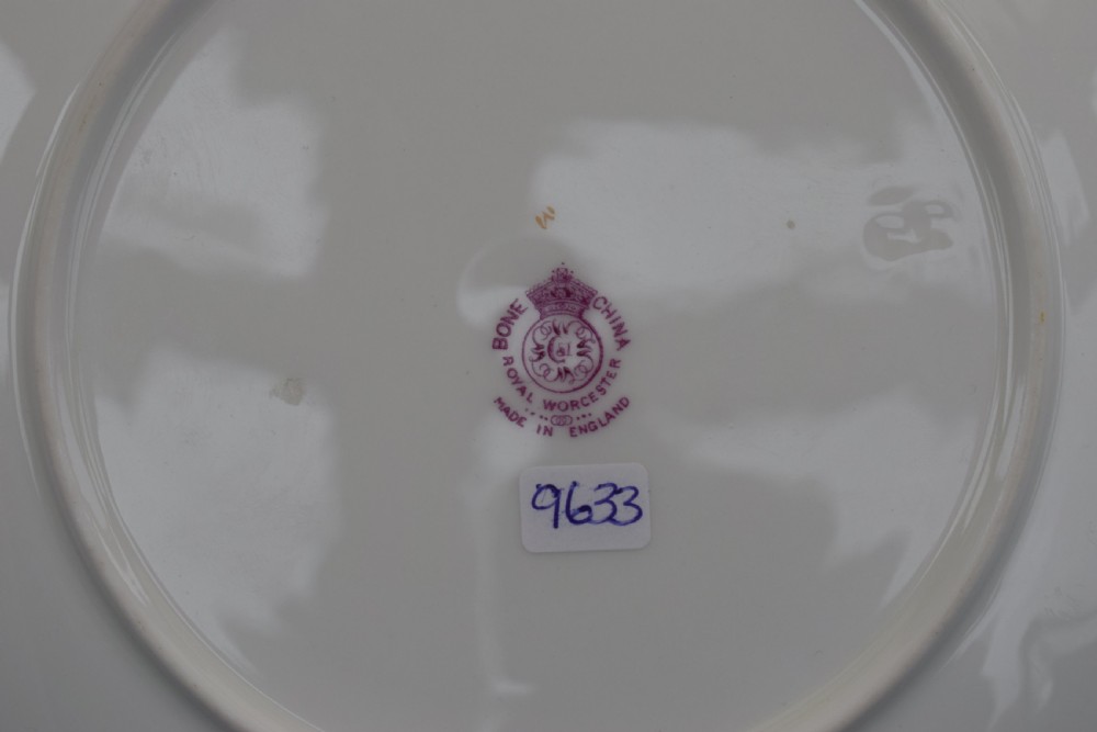 Royal Worcester fruit painted cabinet plate signed Sebright View III