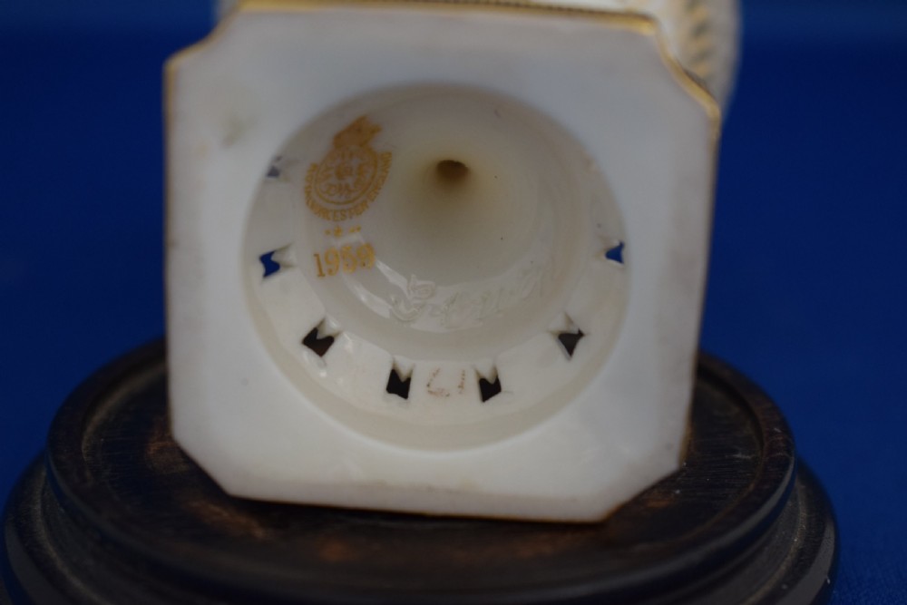 Antique Royal Worcester reticulated vase signed George Owen View VI