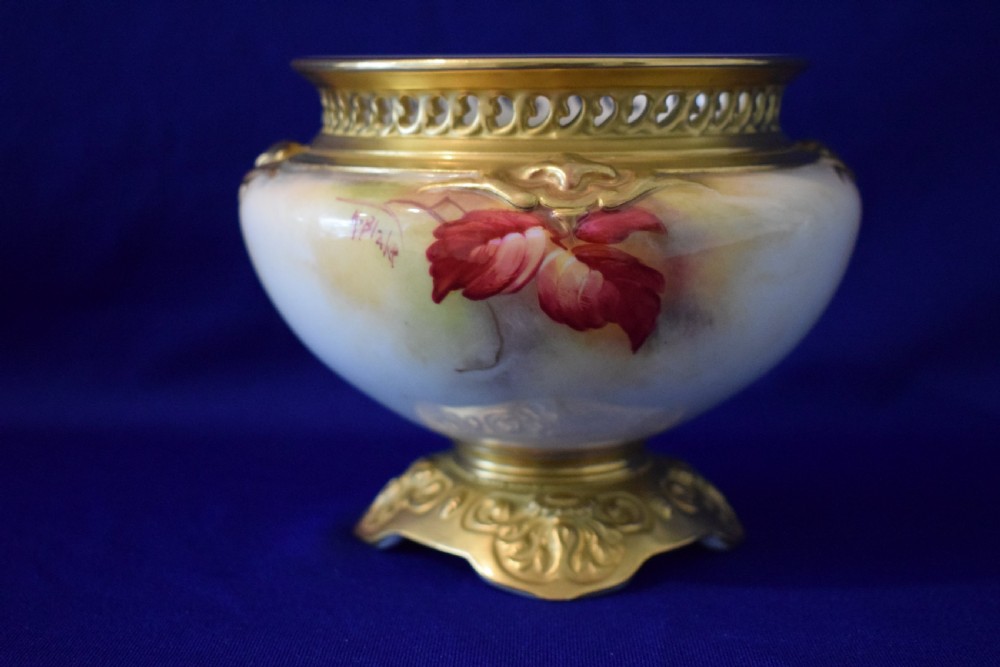 Royal Worcester jardinière decorated by Kitty Blake View III