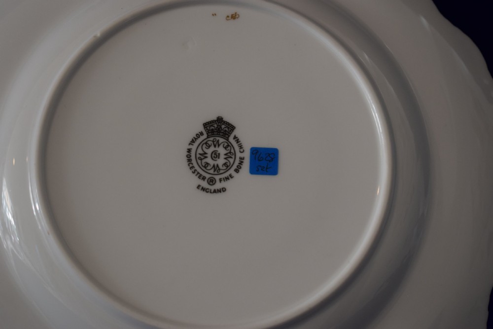 Royal Worcester painted fruit plate by Ayrton View III