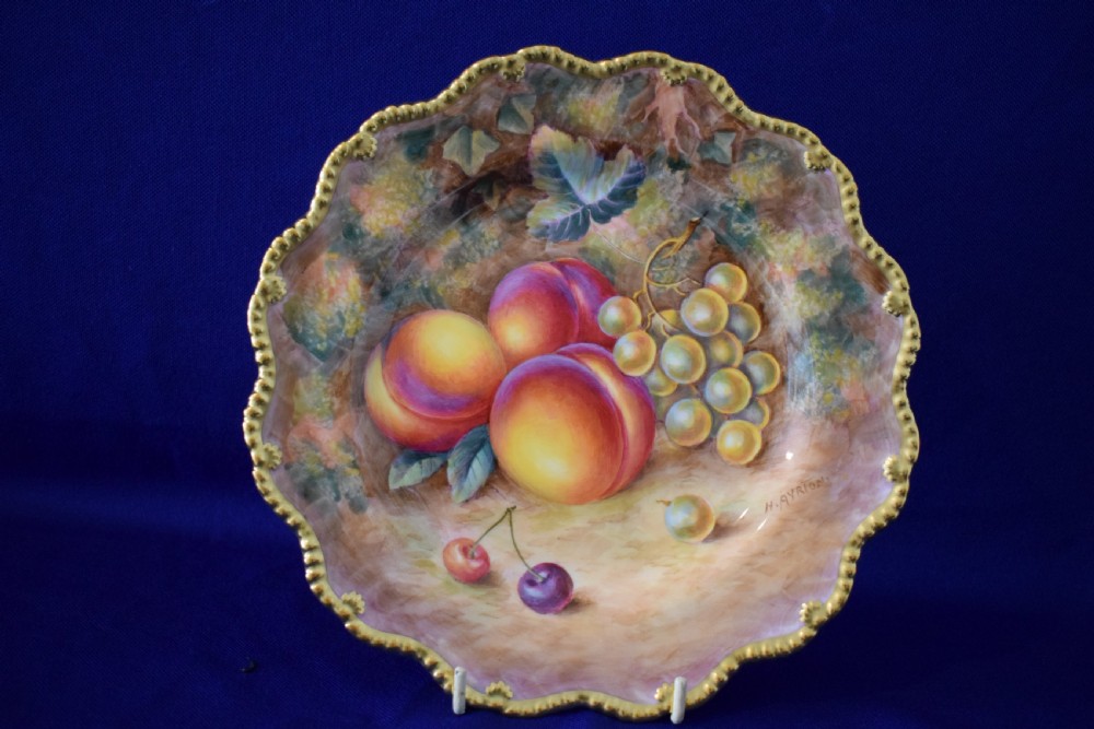 Royal Worcester star edge dessert plate by Ayrton