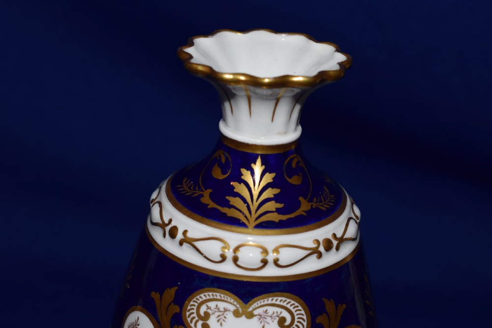 Royal Crown Derby pair of hand painted and artist signed vases View VIII