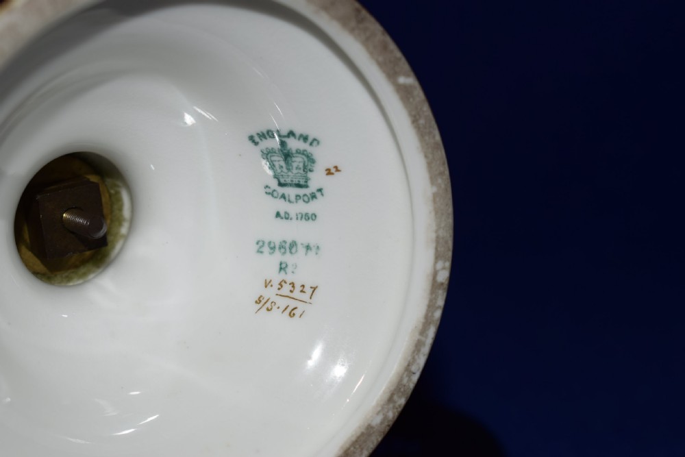 Coalport  pair of hand painted vases and covers View VII