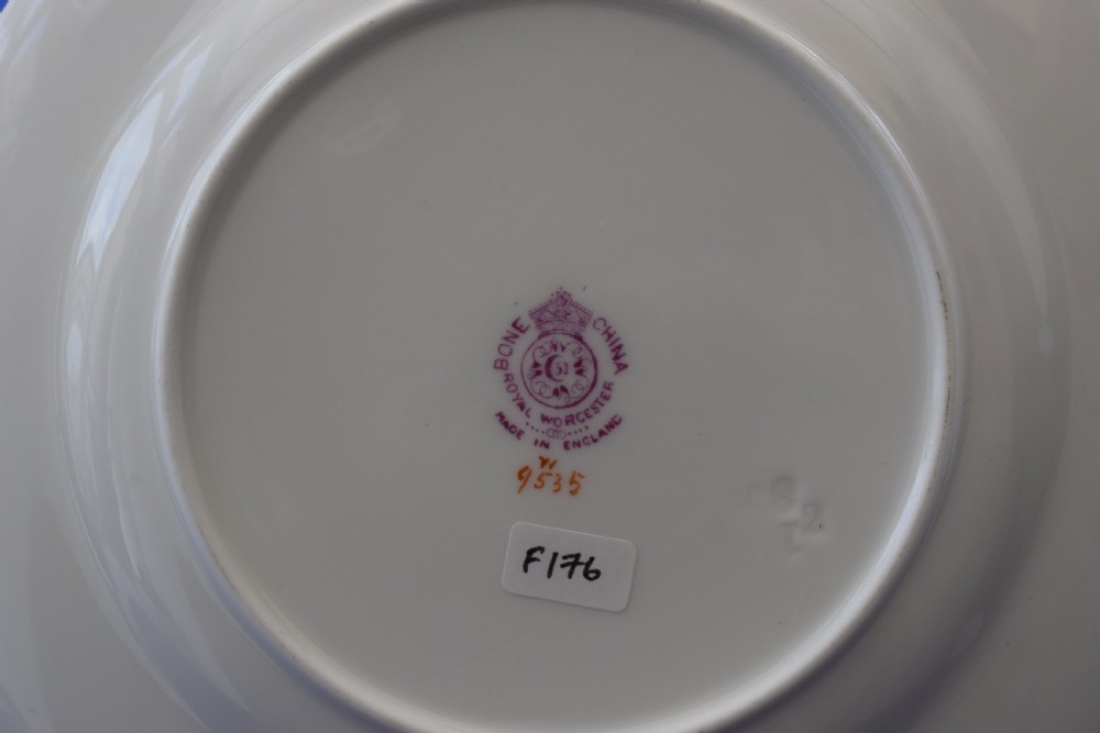 Royal Worcester fruit painted tea plate signed H Ayrton View III