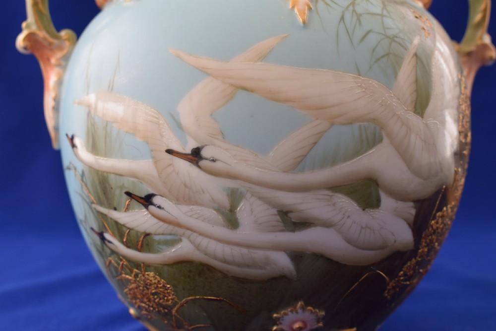 Royal Worcester pot pourri vase signed C Baldwyn View III