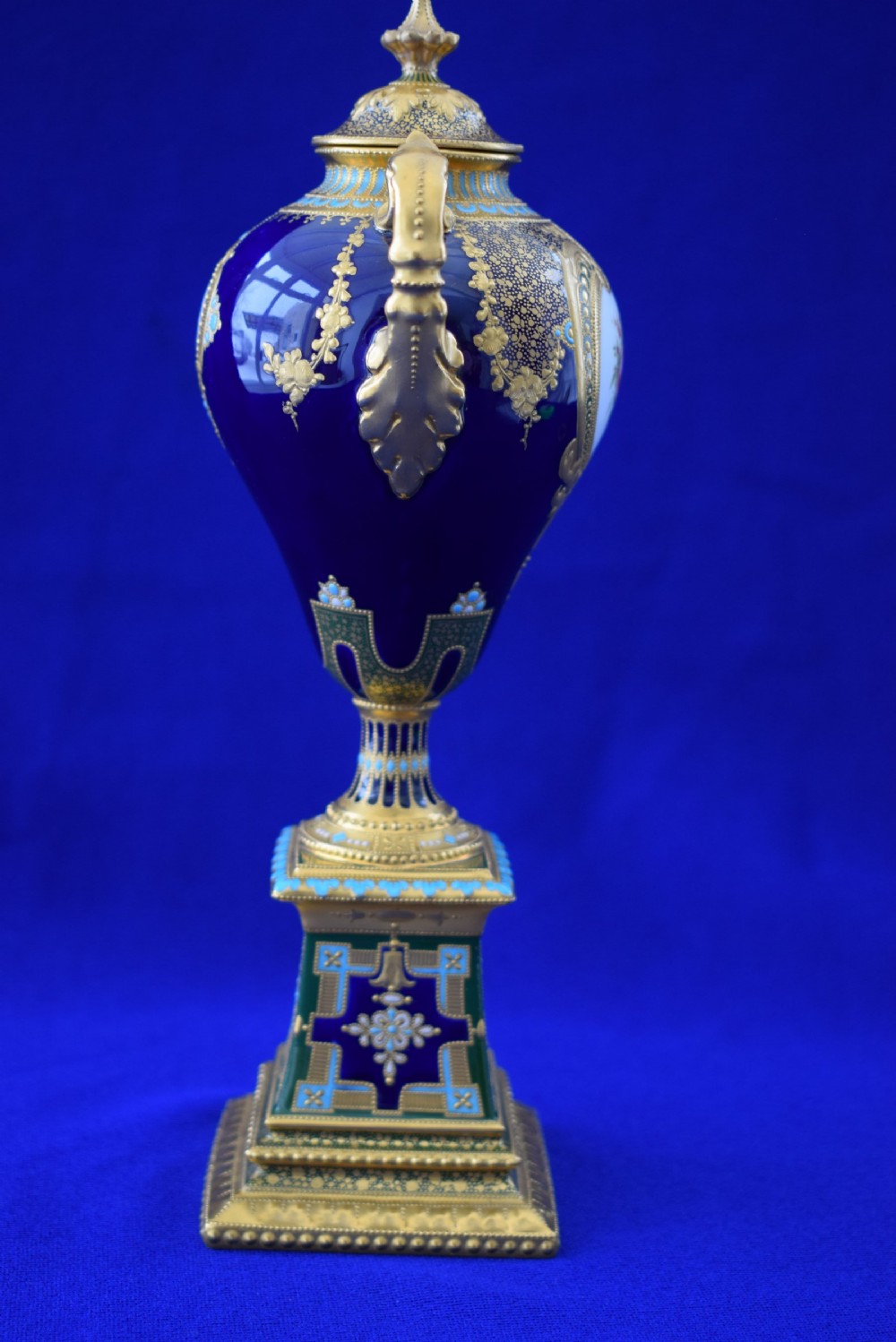 Royal Crown Derby vase and cover by Desire Leroy View III
