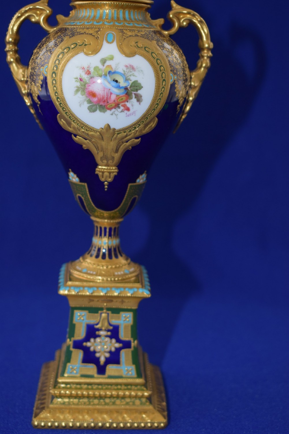 Royal Crown Derby vase and cover by Desire Leroy View IV