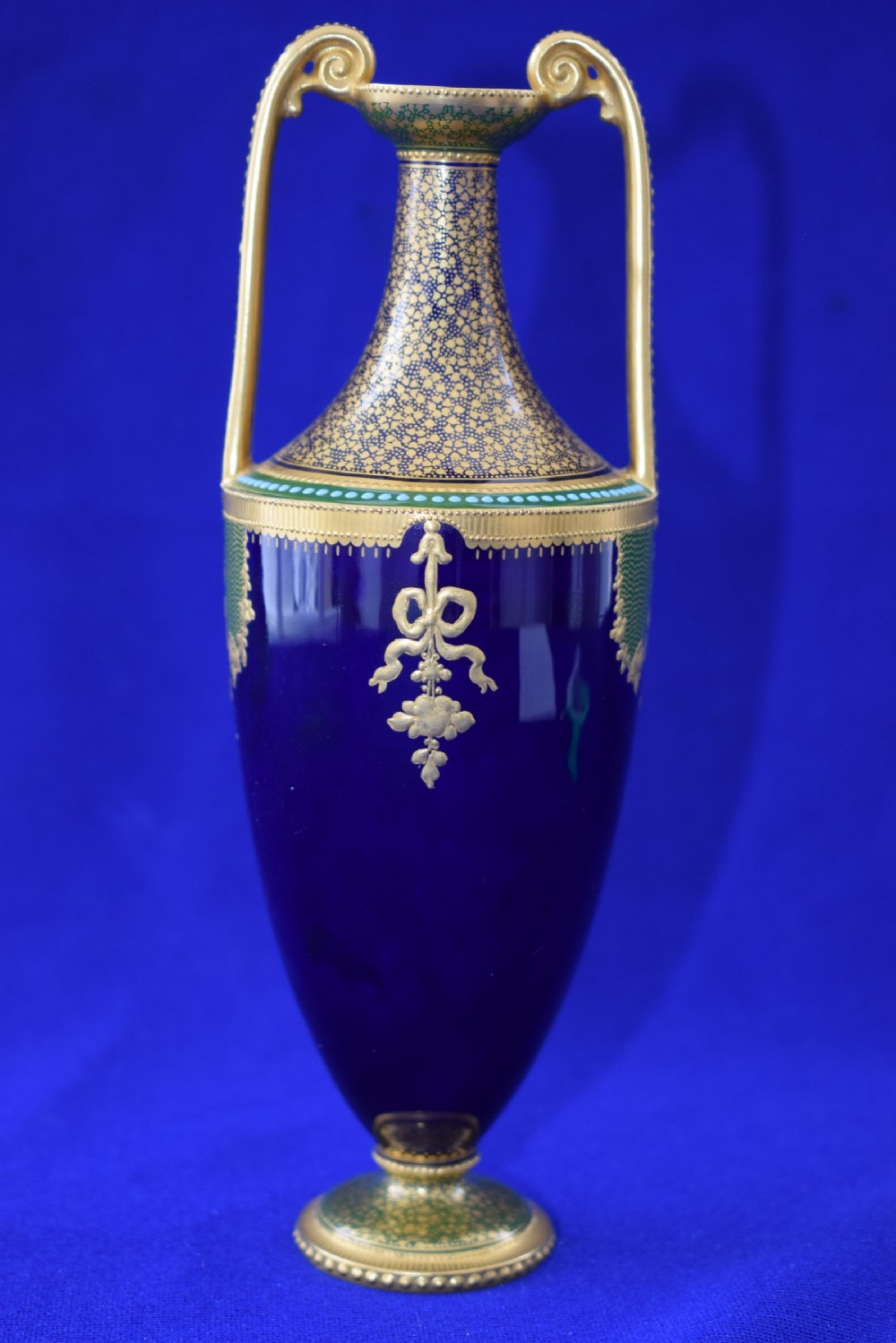 Royal Crown Derby vase signed Leroy View II