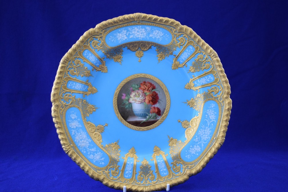 Royal Crown Derby Cabinet plate signed Leroy