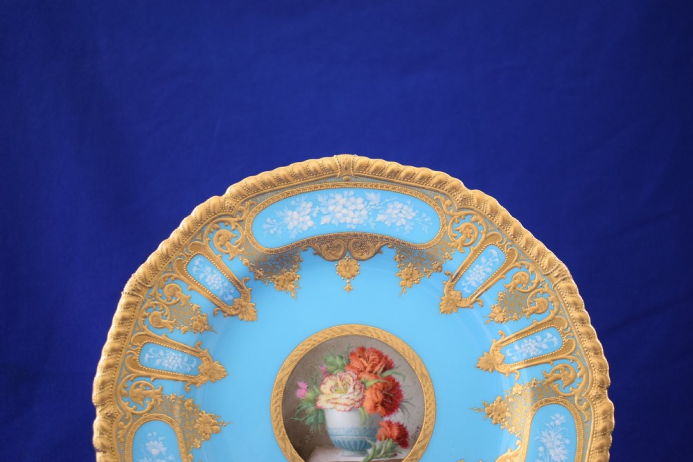 Royal Crown Derby Cabinet plate signed Leroy View III