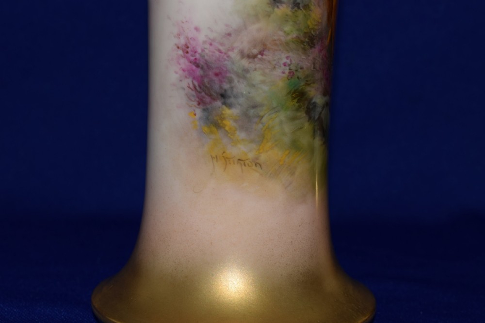 Royal Worcester pair of vases, highland cattle by Harry Stinton View V