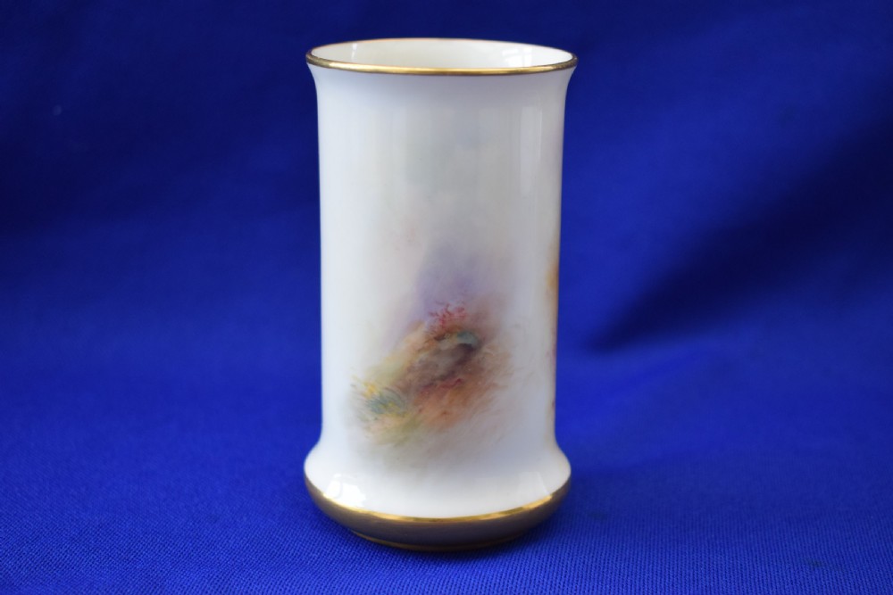 Royal Worcester vase, highland cattle signed H Stinton View II