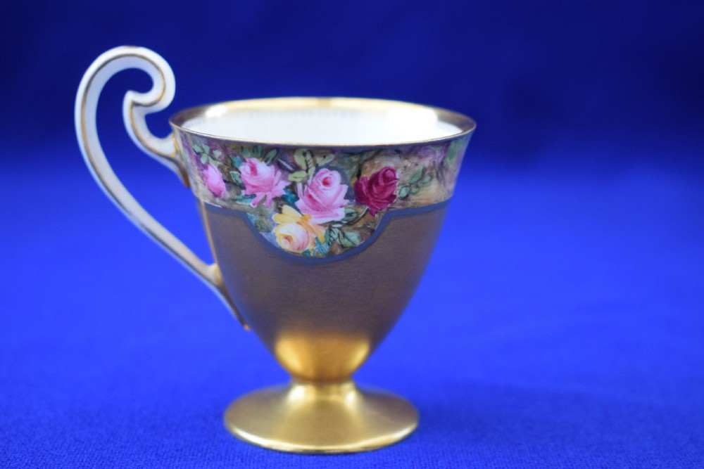Royal Worcester artist signed  cabinet cups and saucers View II