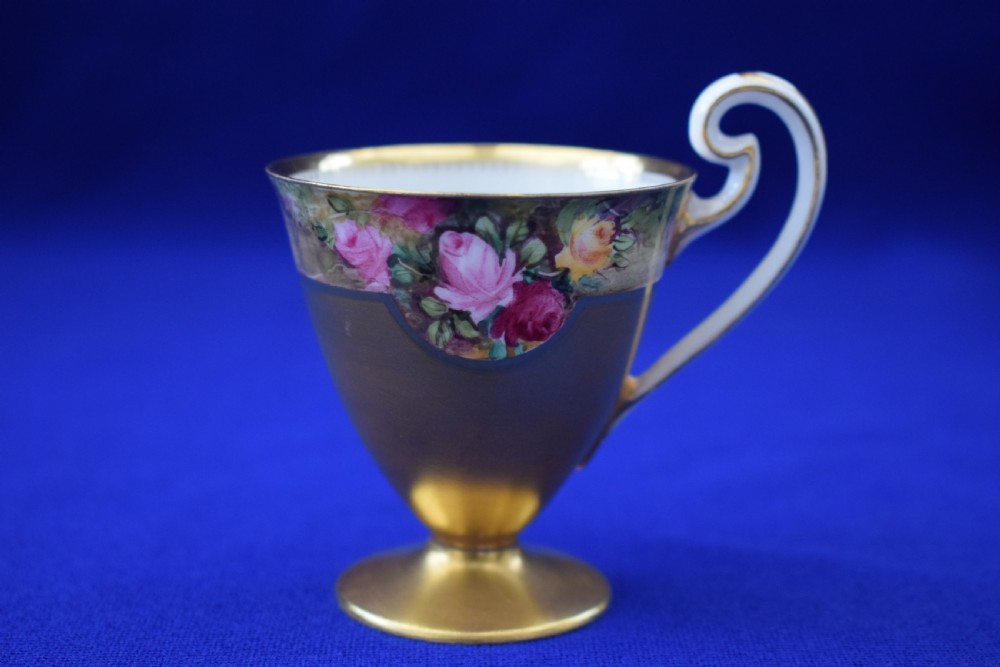 Royal Worcester artist signed  cabinet cups and saucers View V