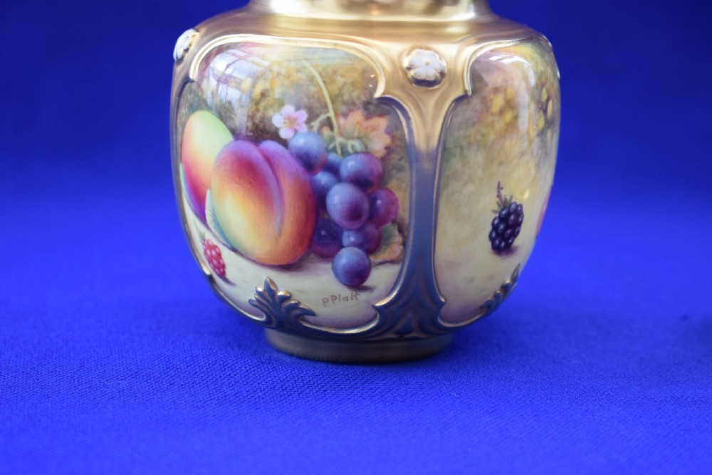 Royal Worcester painted fruit small pot pourri View V