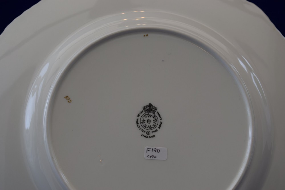 Royal Worcester large rope edge plate painted fruit by Freeman View III