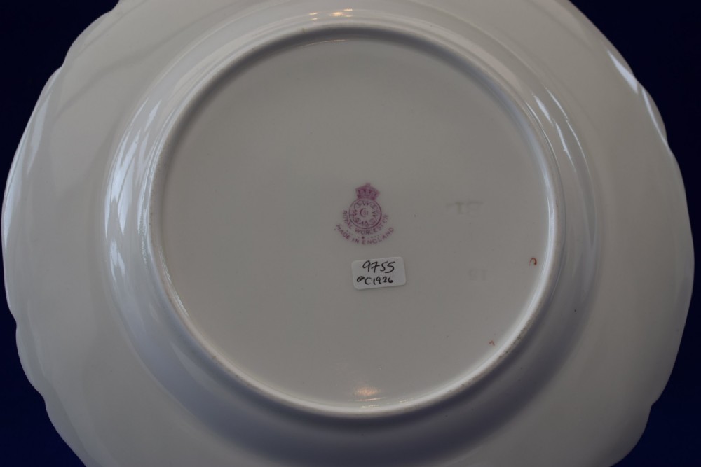 Royal Worcester painted fruit dessert plate View III