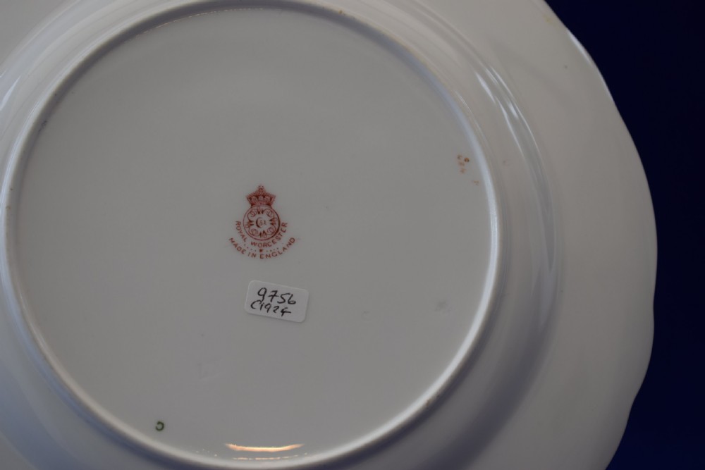 Royal Worcester painted fruit dessert plate View III