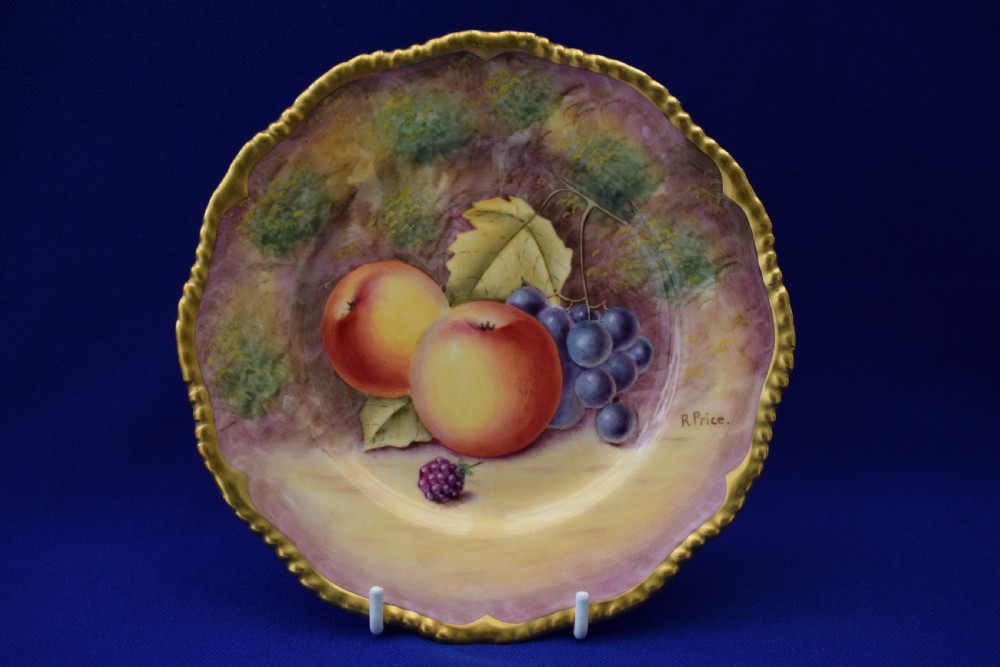 Royal Worcester painted fruit tea plate 7