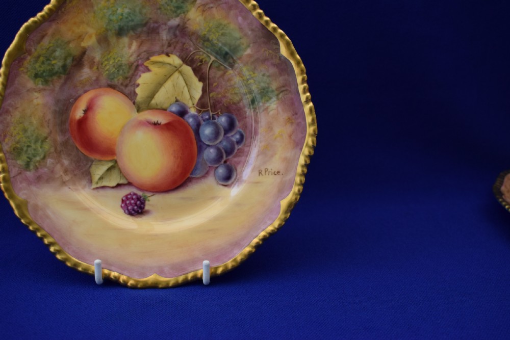 Royal Worcester painted fruit tea plate 7