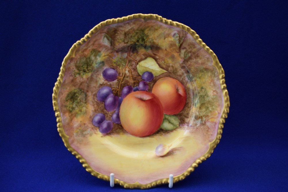 Royal Worcester painted fruit tea plate 7