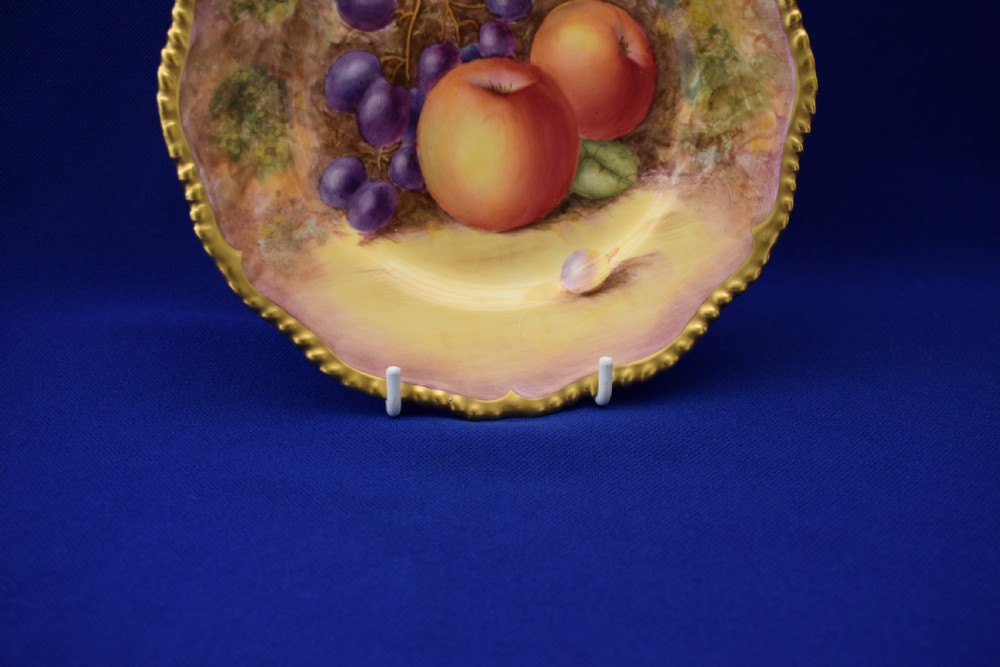 Royal Worcester painted fruit tea plate 7