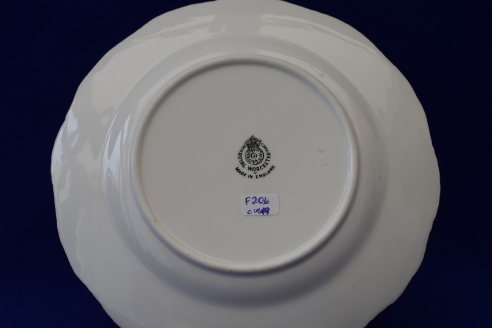 Royal Worcester painted fruit rope edge tea plate  7