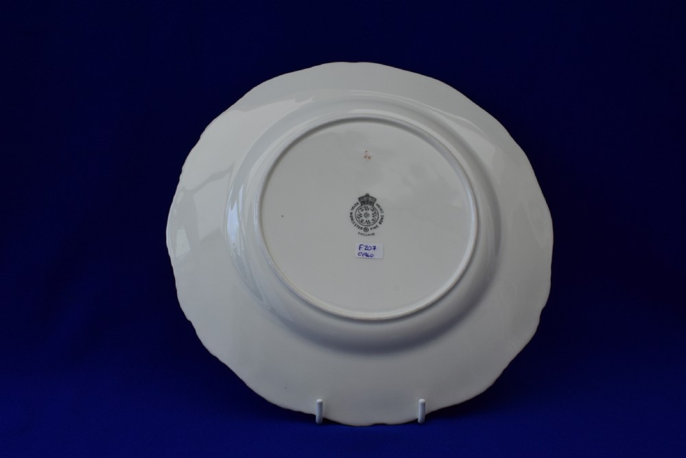 Royal Worcester painted fruit rope edge plate 9.5