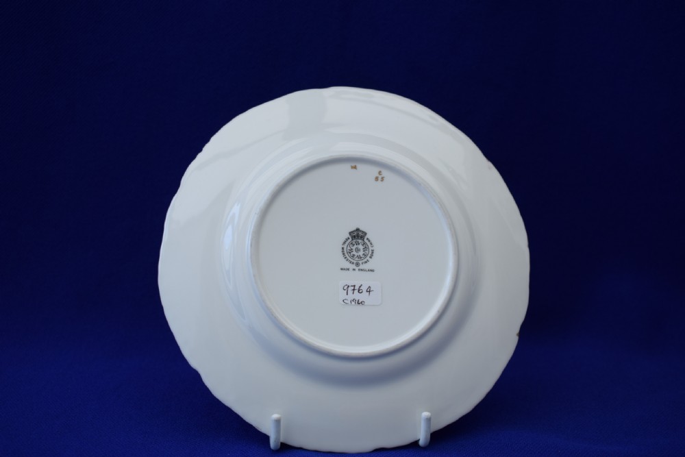 Royal Worcester painted fruit rope edge tea plate 6