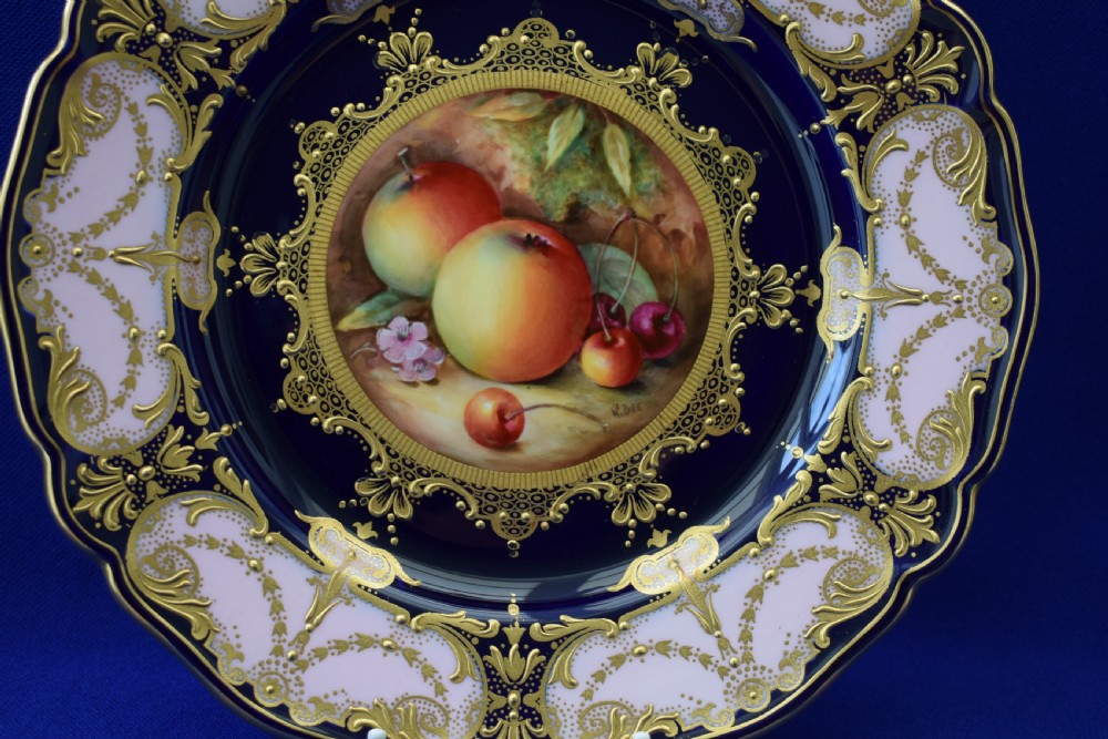 Royal Worcester cabinet plate painted fruit by Wm Bee View II