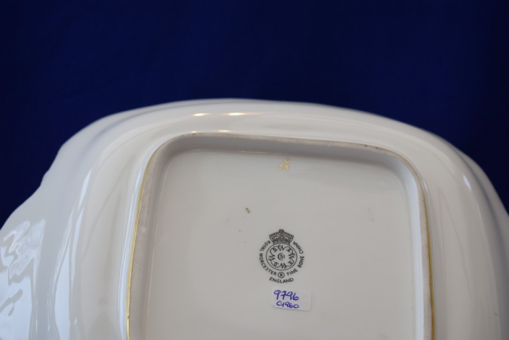 Royal Worcester painted fruit Tudor tray artist signed View III