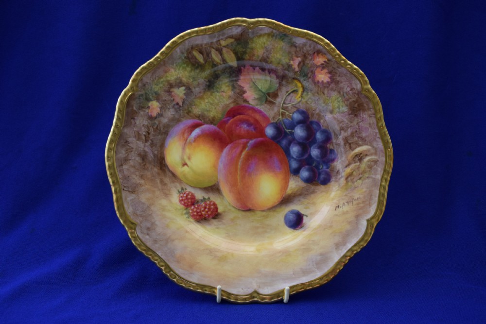 Royal Worcester painted fruit 9.5