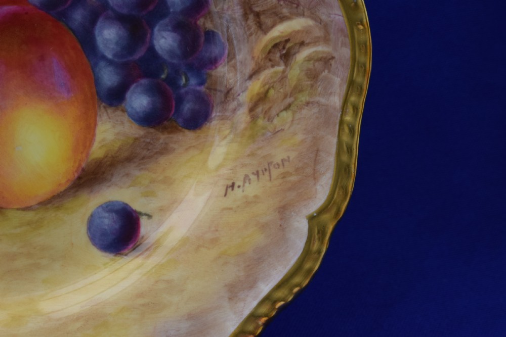 Royal Worcester painted fruit 9.5