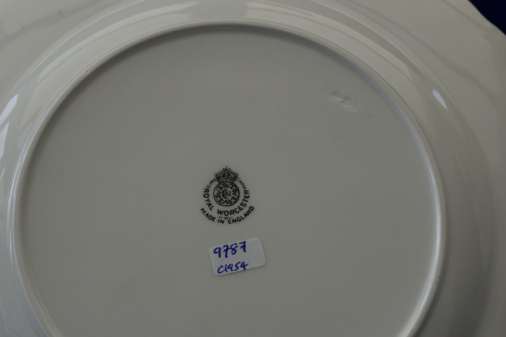 Royal Worcester painted fruit rope edge plate 9.5