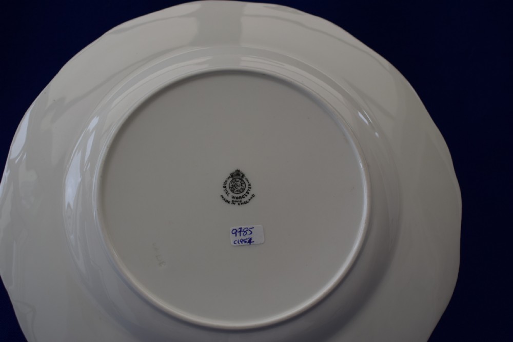 Royal Worcester painted fruit rope edge plate 9.5