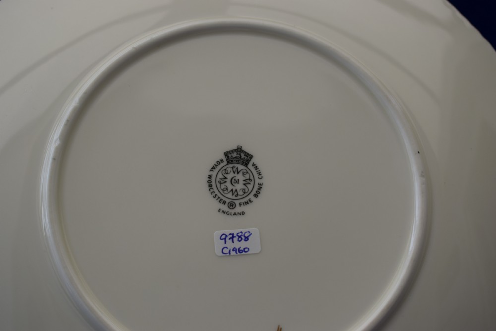Royal Worcester painted fruit rope edge bread and butter plate View IV