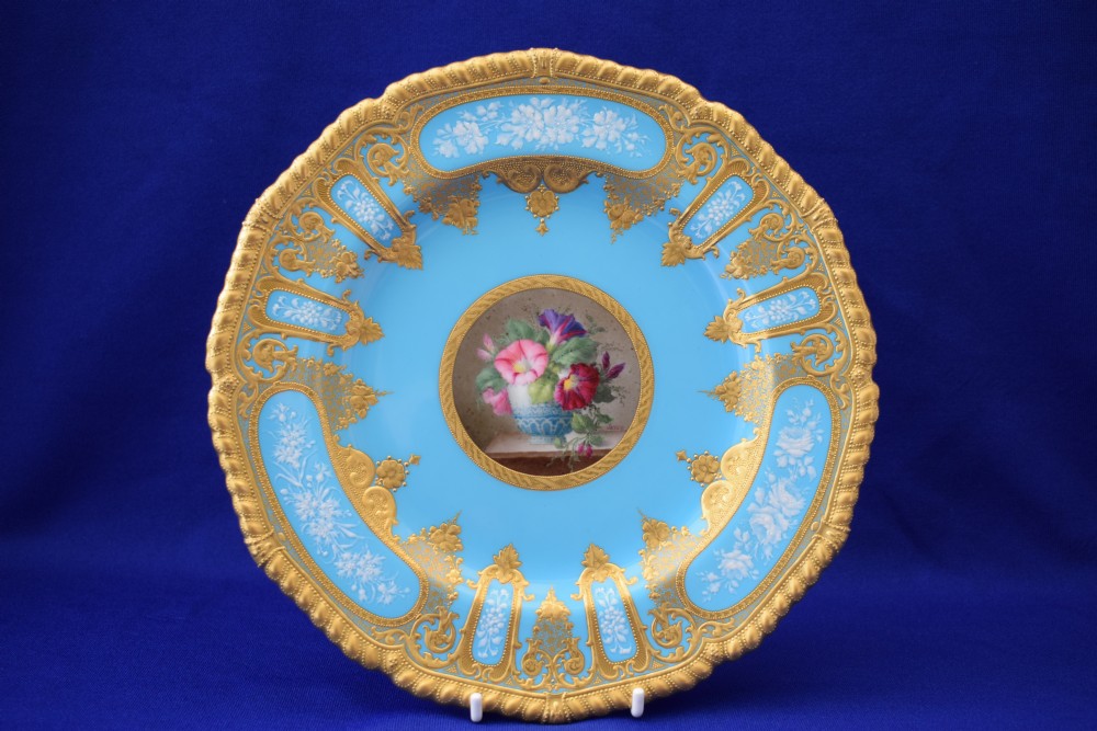 Royal Crown Derby cabinet plate signed Leroy