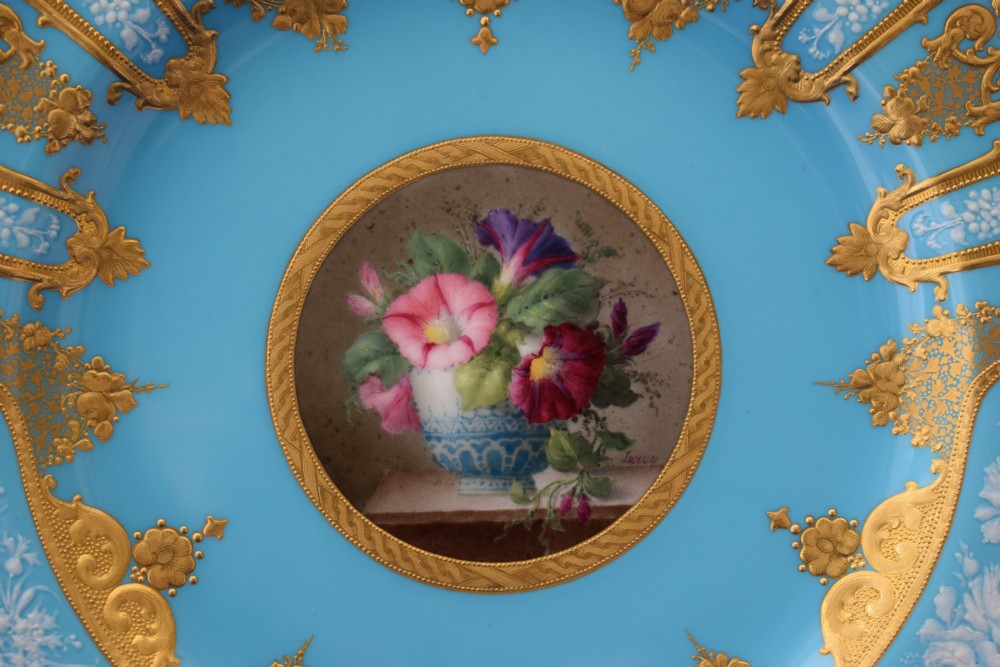 Royal Crown Derby cabinet plate signed Leroy View II