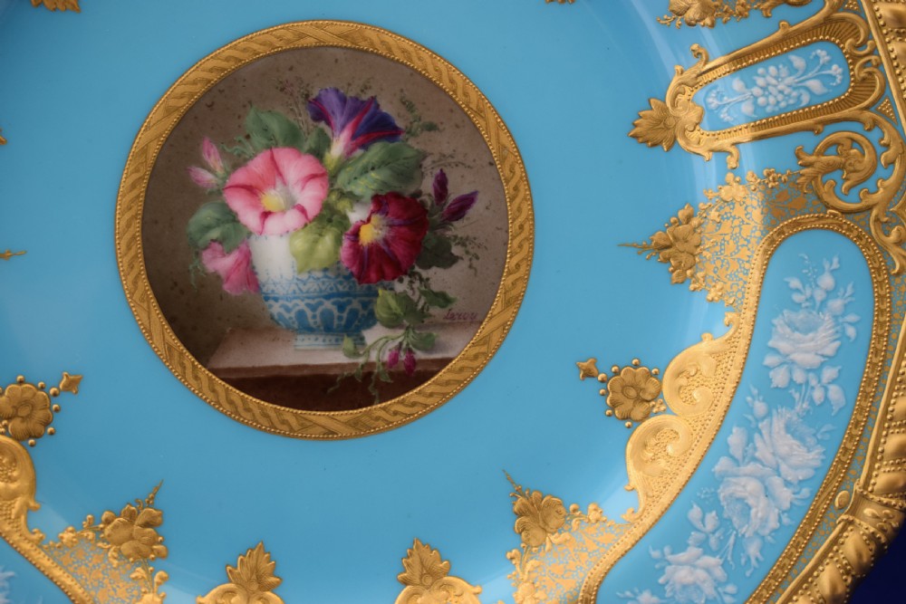 Royal Crown Derby cabinet plate signed Leroy View III