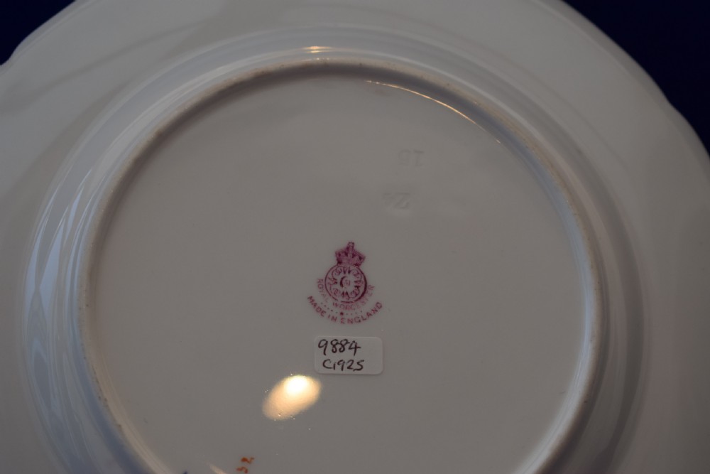 Royal Worcester dessert plate deorated painted fruit by Sebright View III