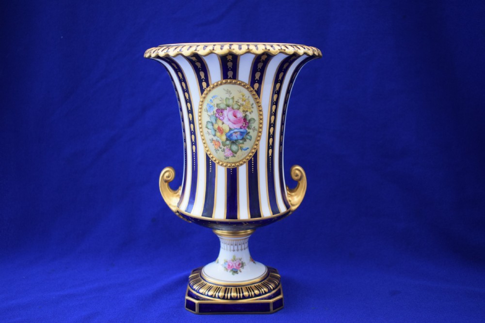 Royal Crown Derby artist signed Campana vase.