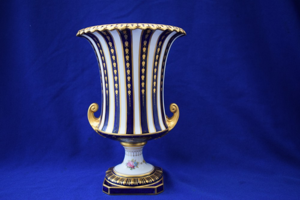 Royal Crown Derby artist signed Campana vase. View IV