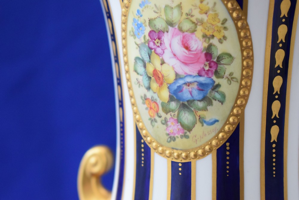 Royal Crown Derby artist signed Campana vase. View V