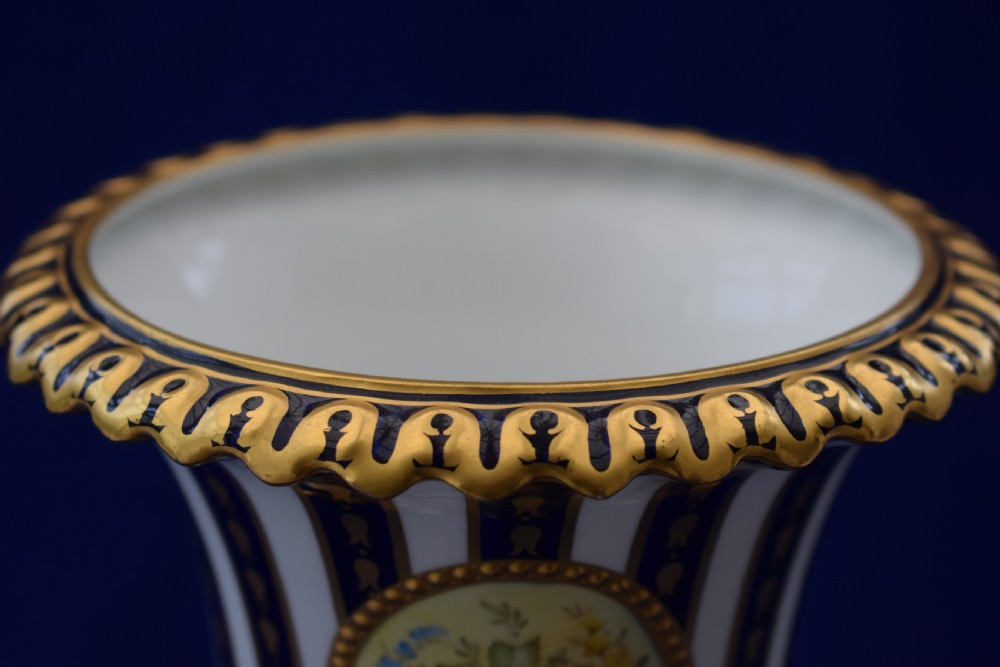Royal Crown Derby artist signed Campana vase. View VI