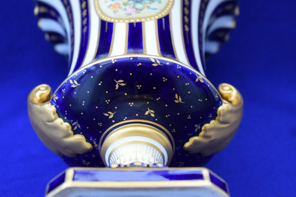 Royal Crown Derby artist signed Campana vase. View VIII