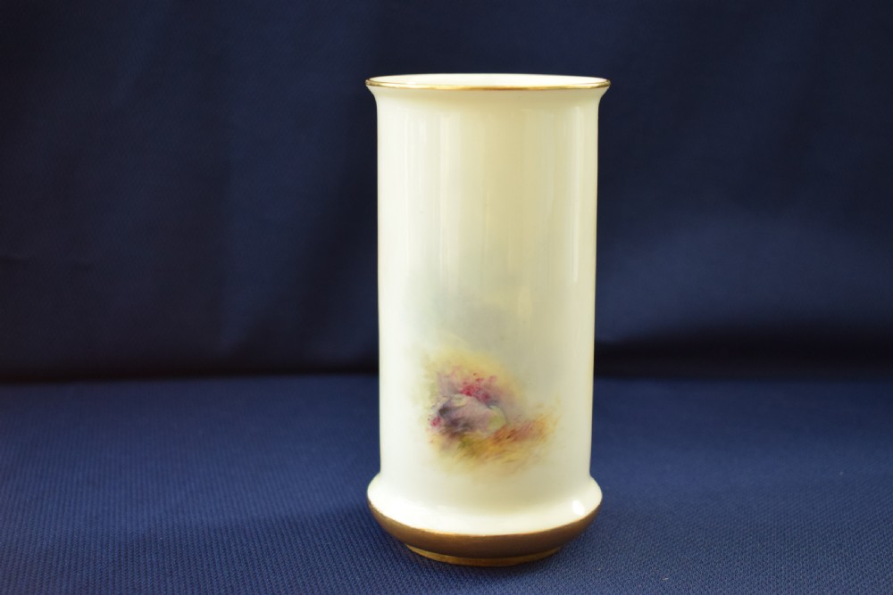 Royal Worcester spill vase decorated highland cattle View II