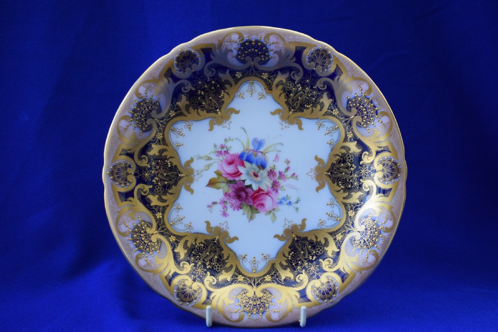 Royal Worcester artist signed floral plate, Ernest Phillips.