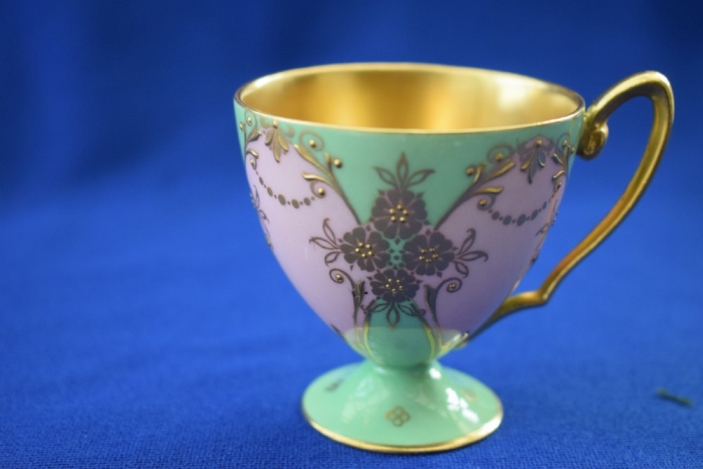 Royal Worcester fruit decorated demi tasse 