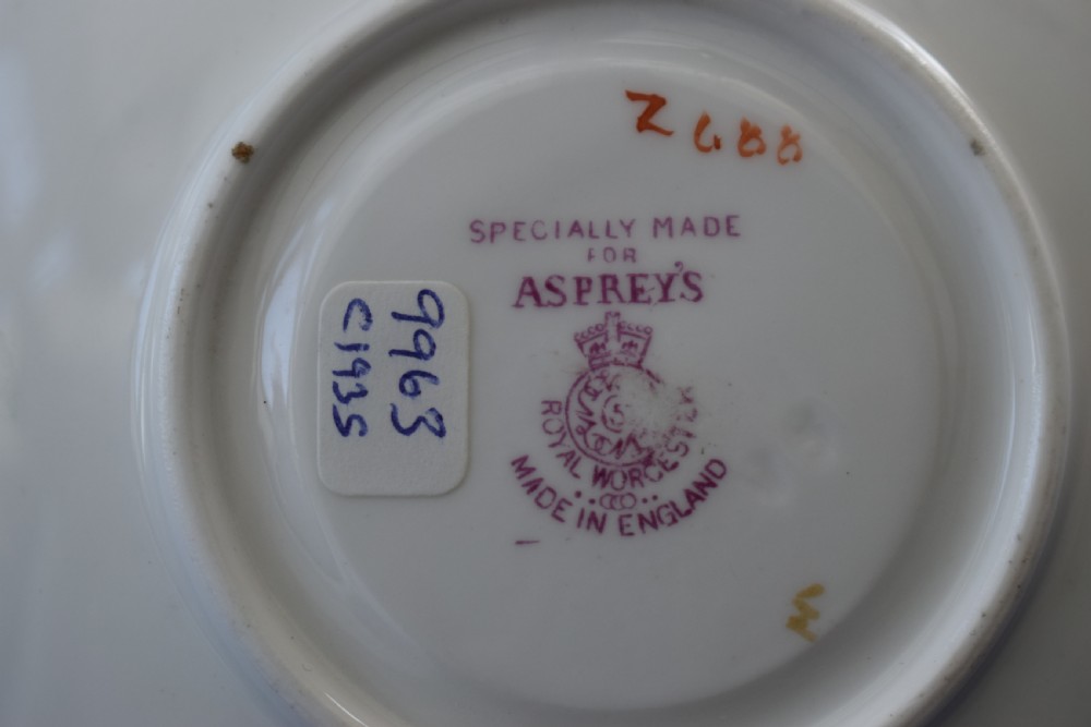Royal Worcester fruit decorated demi tasse 
