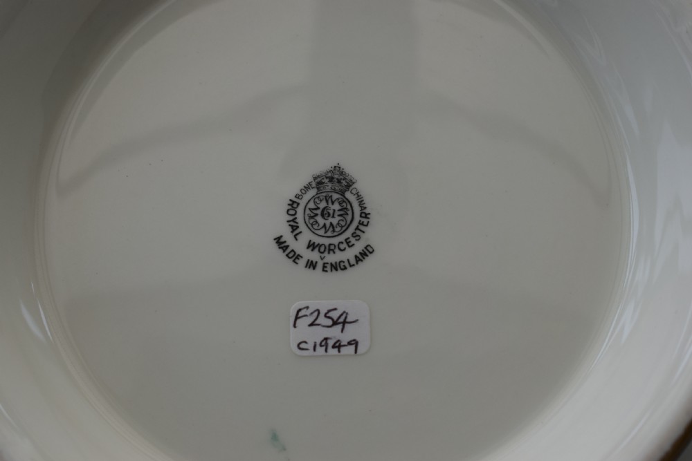 Large Royal Worcester painted fruit bowl (Bennet bowl) by Harry Ayrton View IV